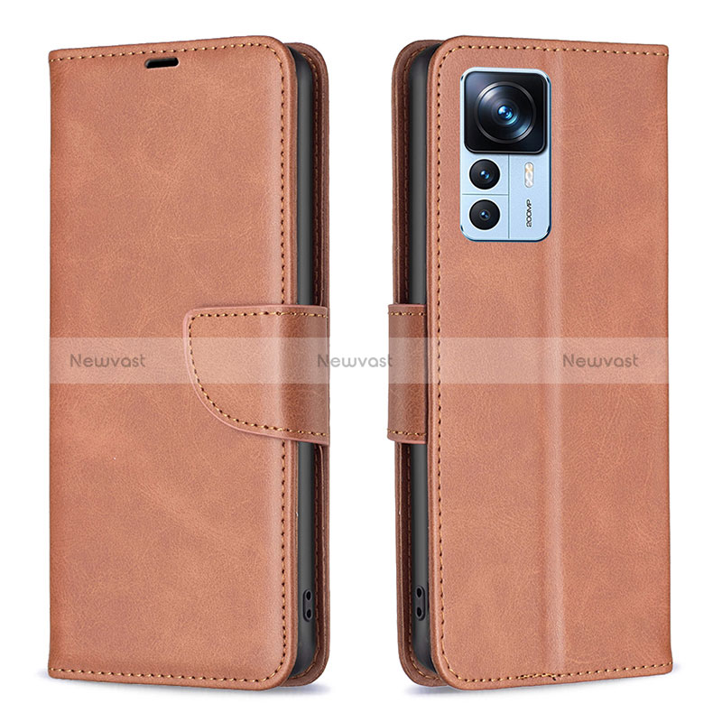 Leather Case Stands Flip Cover Holder B04F for Xiaomi Redmi K50 Ultra 5G