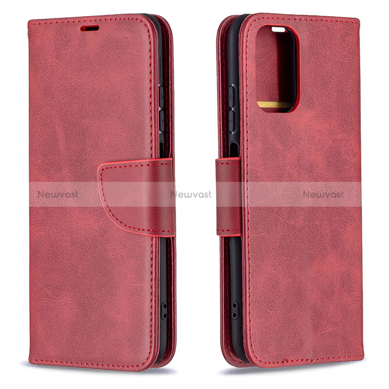 Leather Case Stands Flip Cover Holder B04F for Xiaomi Redmi Note 10 4G