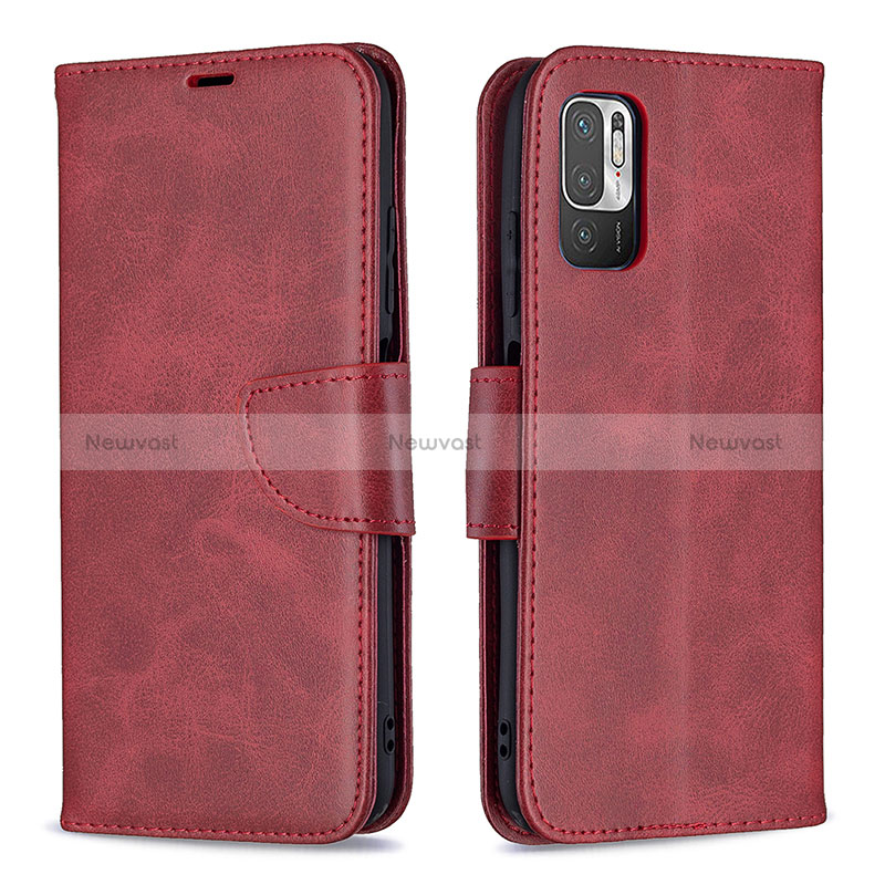 Leather Case Stands Flip Cover Holder B04F for Xiaomi Redmi Note 10 5G