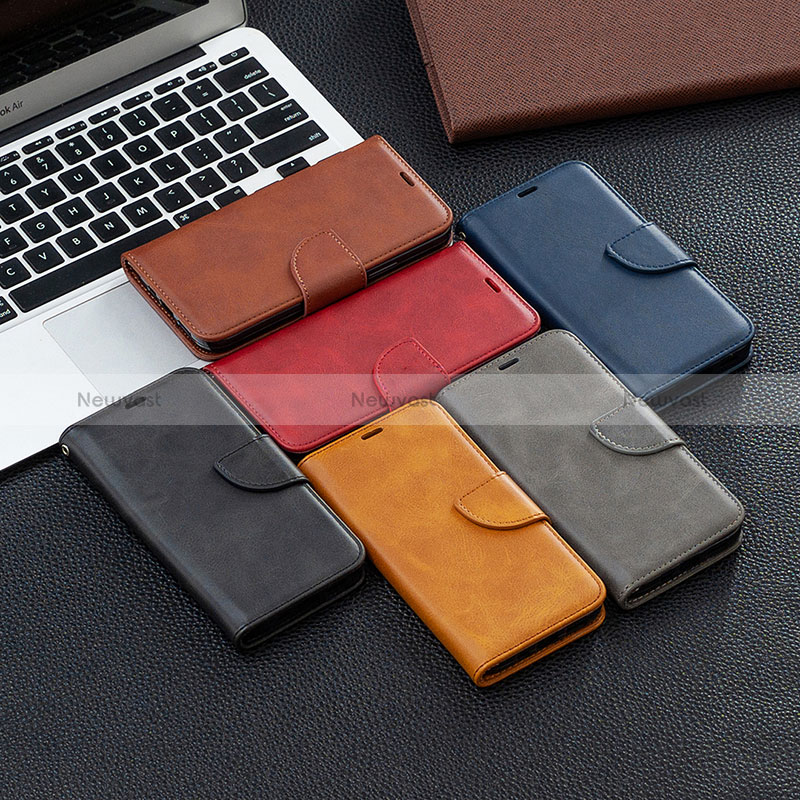 Leather Case Stands Flip Cover Holder B04F for Xiaomi Redmi Note 10 Pro 4G