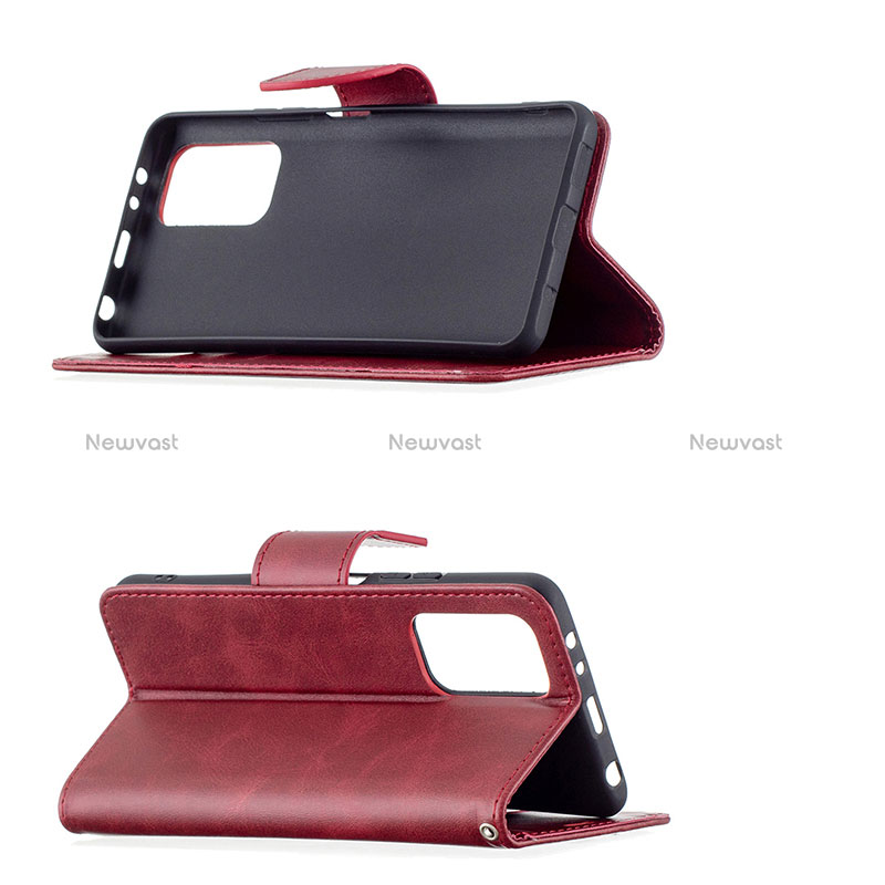 Leather Case Stands Flip Cover Holder B04F for Xiaomi Redmi Note 10 Pro 4G