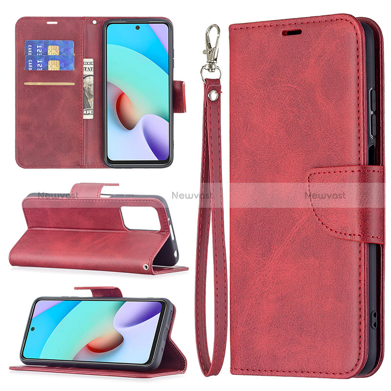 Leather Case Stands Flip Cover Holder B04F for Xiaomi Redmi Note 11 4G (2021)