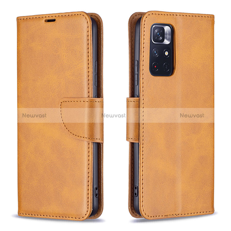 Leather Case Stands Flip Cover Holder B04F for Xiaomi Redmi Note 11S 5G