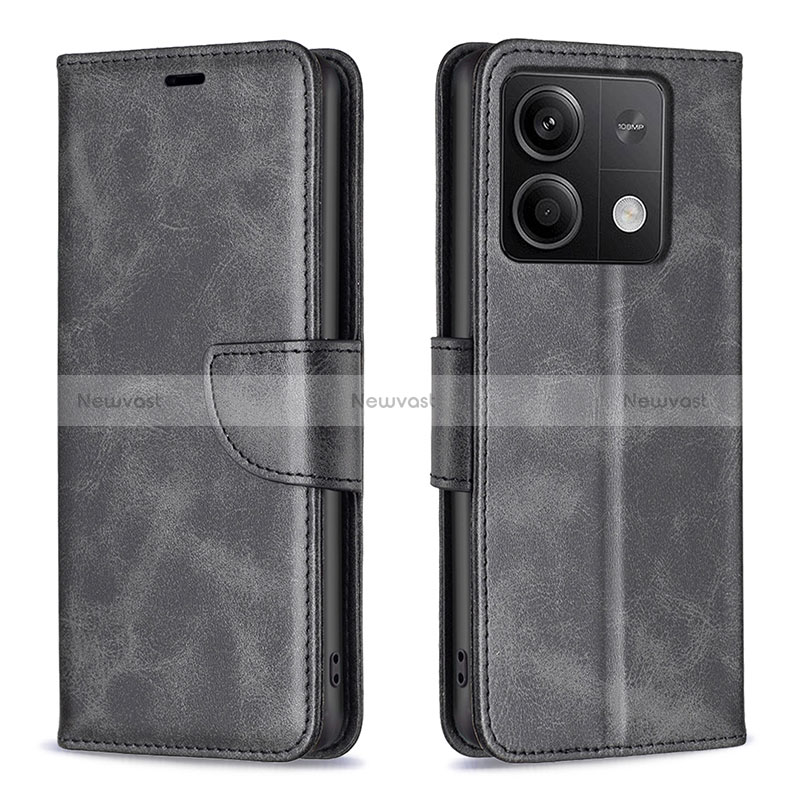 Leather Case Stands Flip Cover Holder B04F for Xiaomi Redmi Note 13 5G