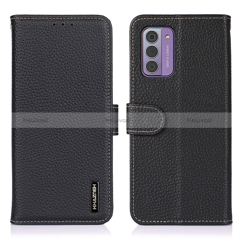 Leather Case Stands Flip Cover Holder B04H for Nokia G310 5G Black