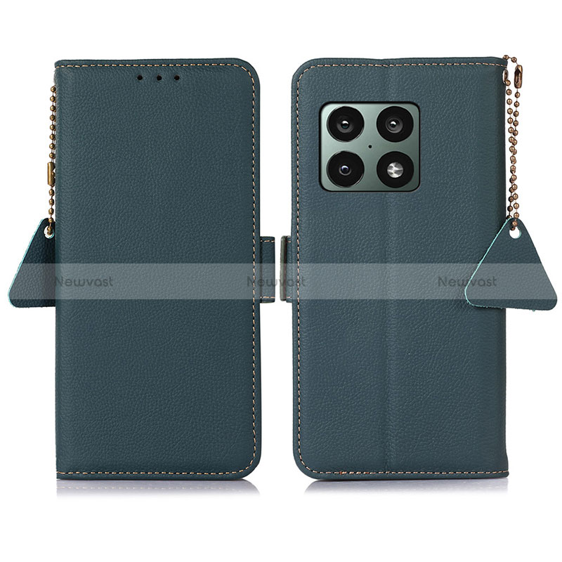 Leather Case Stands Flip Cover Holder B04H for OnePlus 10 Pro 5G