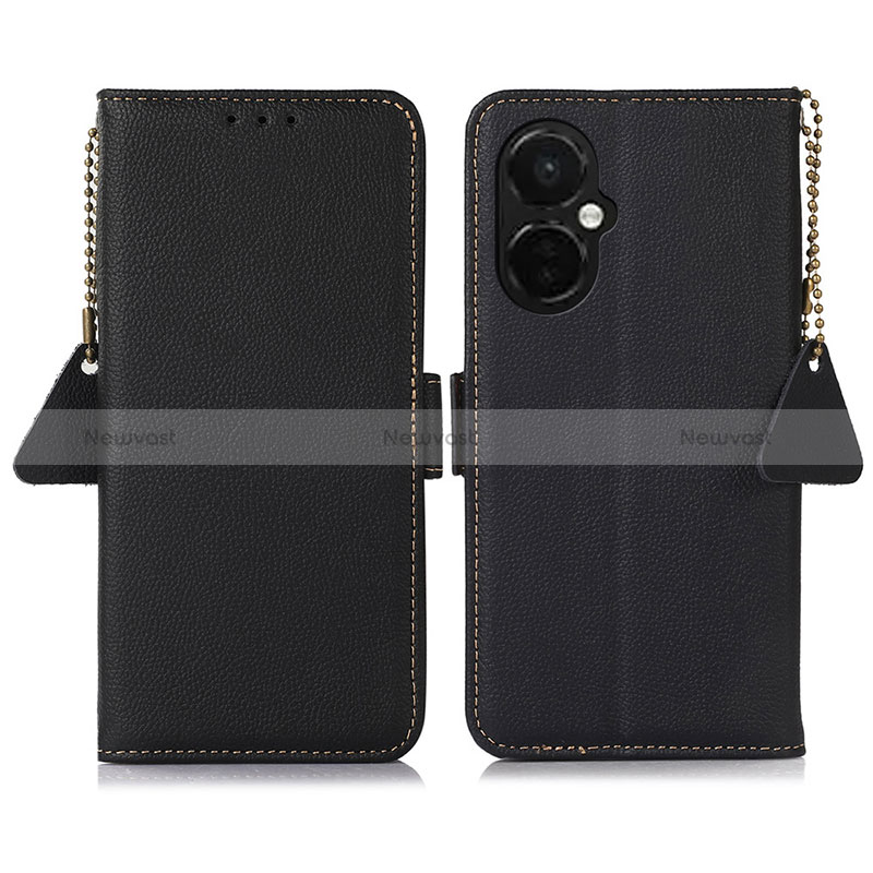 Leather Case Stands Flip Cover Holder B04H for OnePlus Nord CE 3 5G Black