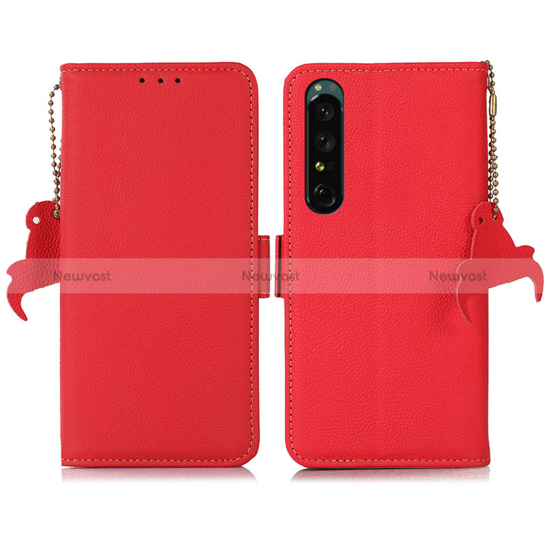 Leather Case Stands Flip Cover Holder B04H for Sony Xperia 1 IV SO-51C
