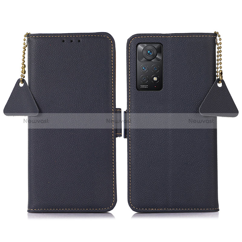 Leather Case Stands Flip Cover Holder B04H for Xiaomi Redmi Note 11 Pro 4G