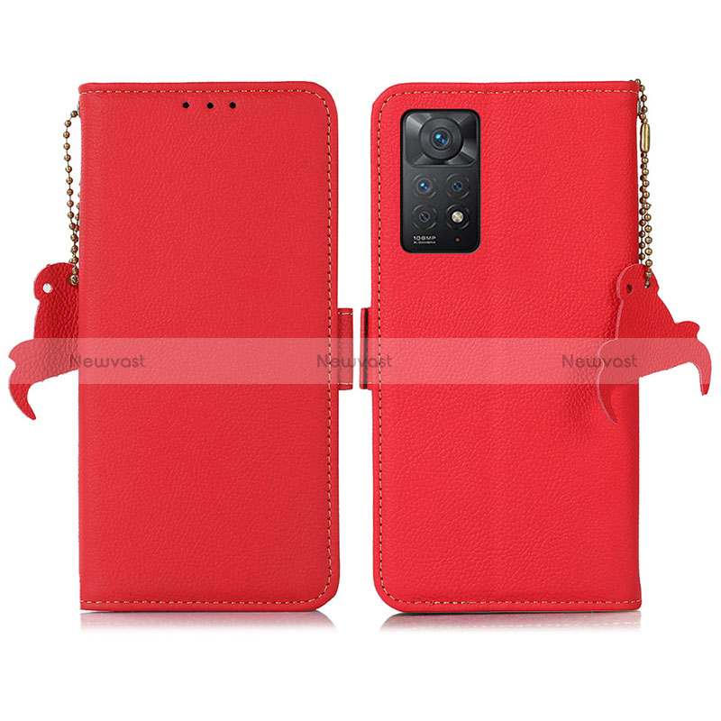 Leather Case Stands Flip Cover Holder B04H for Xiaomi Redmi Note 11 Pro 5G