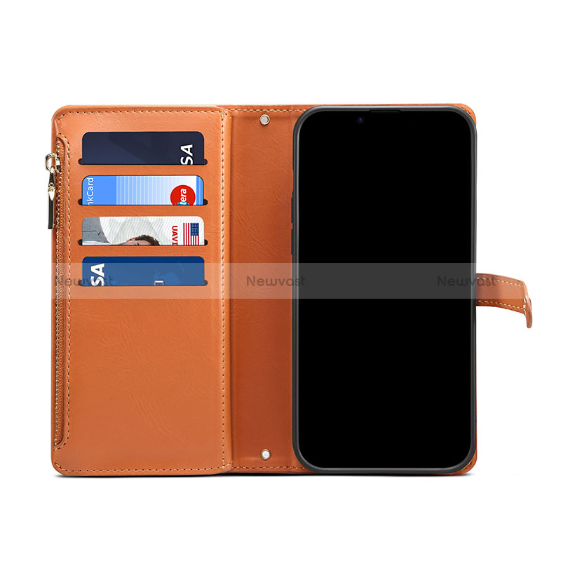 Leather Case Stands Flip Cover Holder B04S for Google Pixel 6 Pro 5G