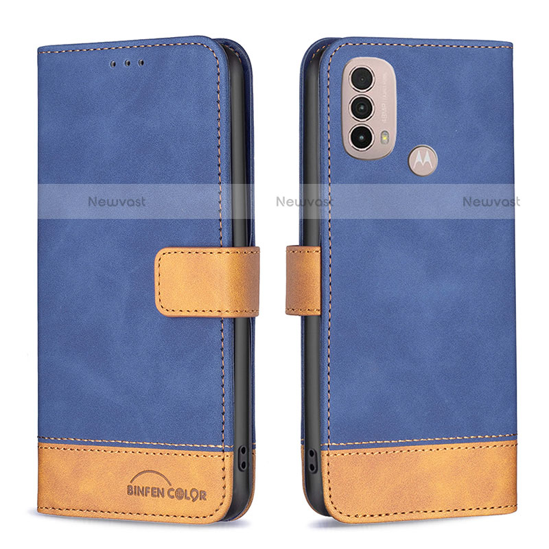 Leather Case Stands Flip Cover Holder B05F for Motorola Moto E30