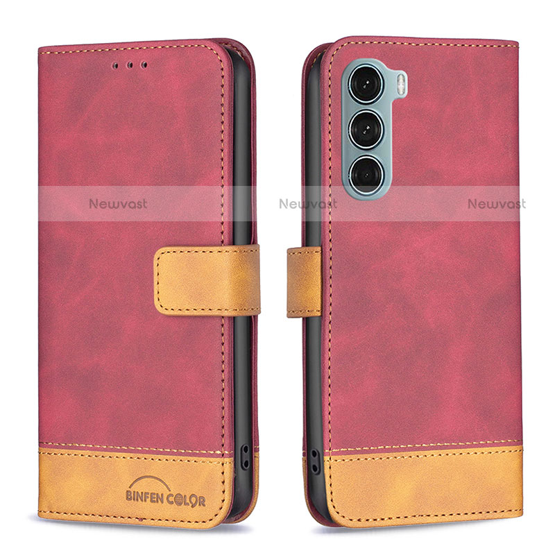 Leather Case Stands Flip Cover Holder B05F for Motorola Moto Edge S30 5G