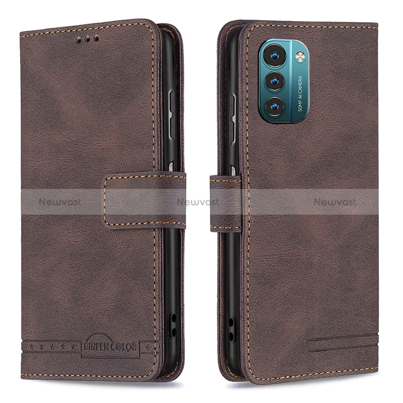 Leather Case Stands Flip Cover Holder B05F for Nokia G21