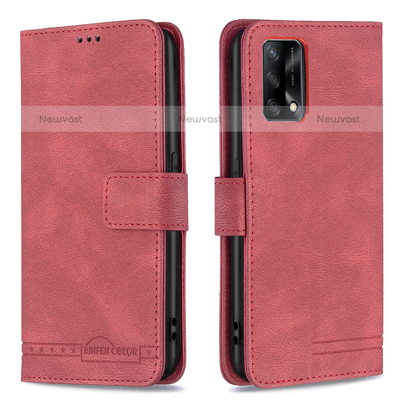 Leather Case Stands Flip Cover Holder B05F for Oppo A74 4G