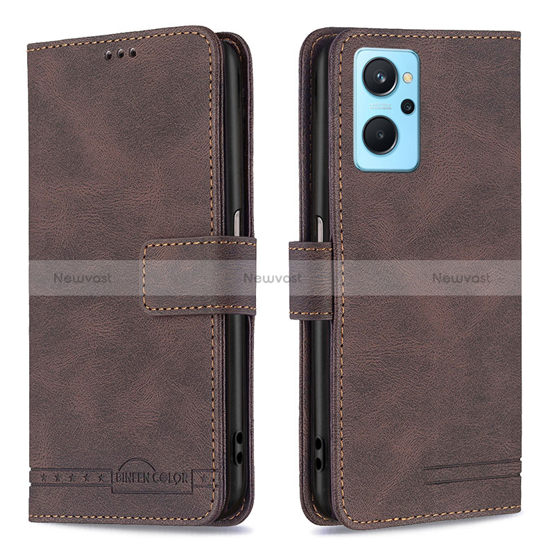 Leather Case Stands Flip Cover Holder B05F for Oppo A96 4G