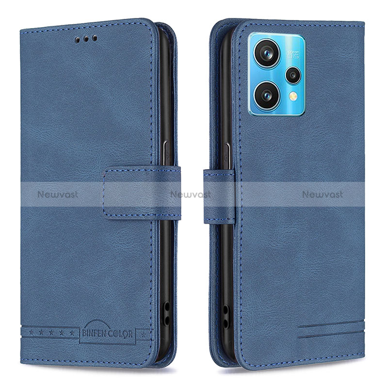 Leather Case Stands Flip Cover Holder B05F for Realme 9 4G