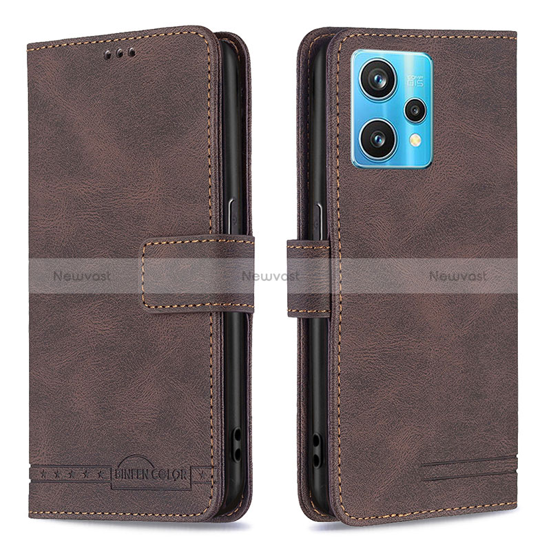 Leather Case Stands Flip Cover Holder B05F for Realme 9 Pro+ Plus 5G