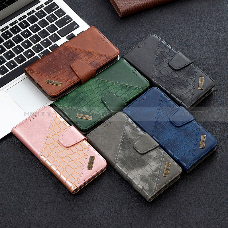 Leather Case Stands Flip Cover Holder B05F for Samsung Galaxy A01 SM-A015