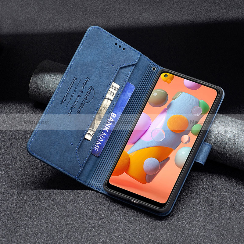 Leather Case Stands Flip Cover Holder B05F for Samsung Galaxy A11