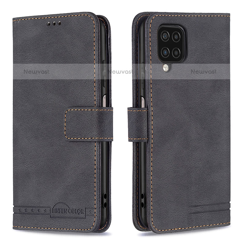 Leather Case Stands Flip Cover Holder B05F for Samsung Galaxy A12