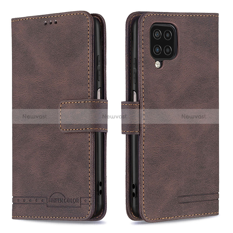 Leather Case Stands Flip Cover Holder B05F for Samsung Galaxy A12 5G