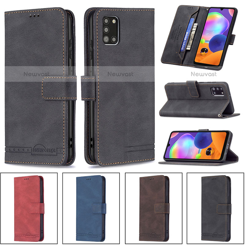 Leather Case Stands Flip Cover Holder B05F for Samsung Galaxy A31