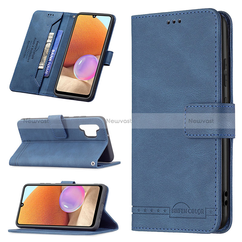 Leather Case Stands Flip Cover Holder B05F for Samsung Galaxy A32 4G