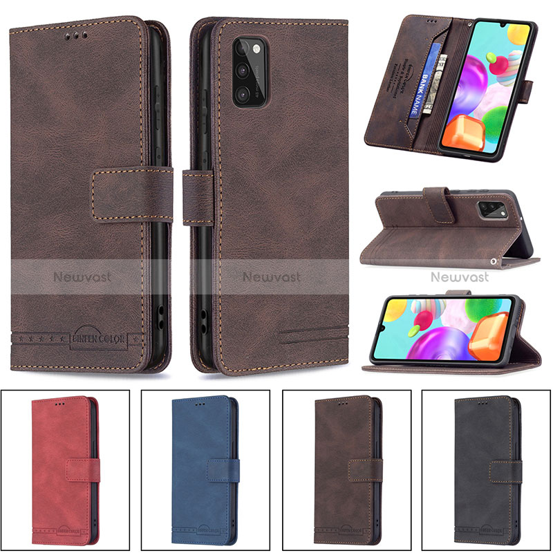 Leather Case Stands Flip Cover Holder B05F for Samsung Galaxy A41