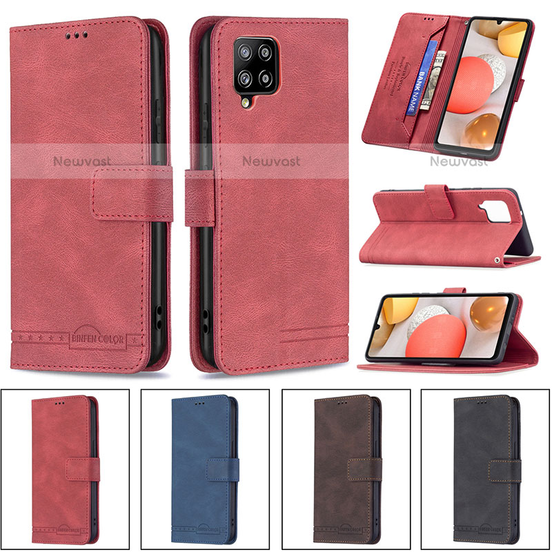 Leather Case Stands Flip Cover Holder B05F for Samsung Galaxy A42 5G