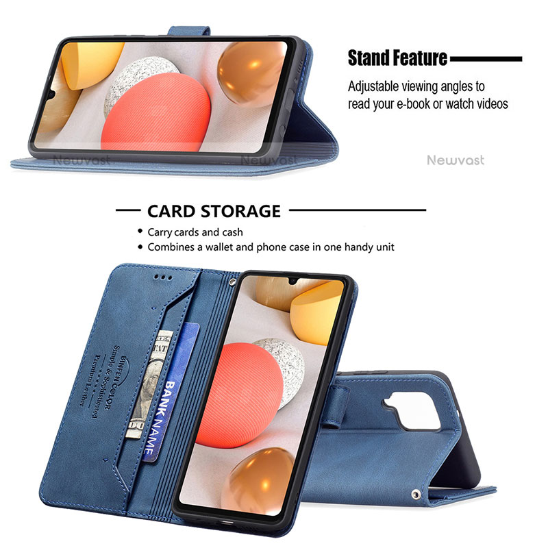 Leather Case Stands Flip Cover Holder B05F for Samsung Galaxy A42 5G