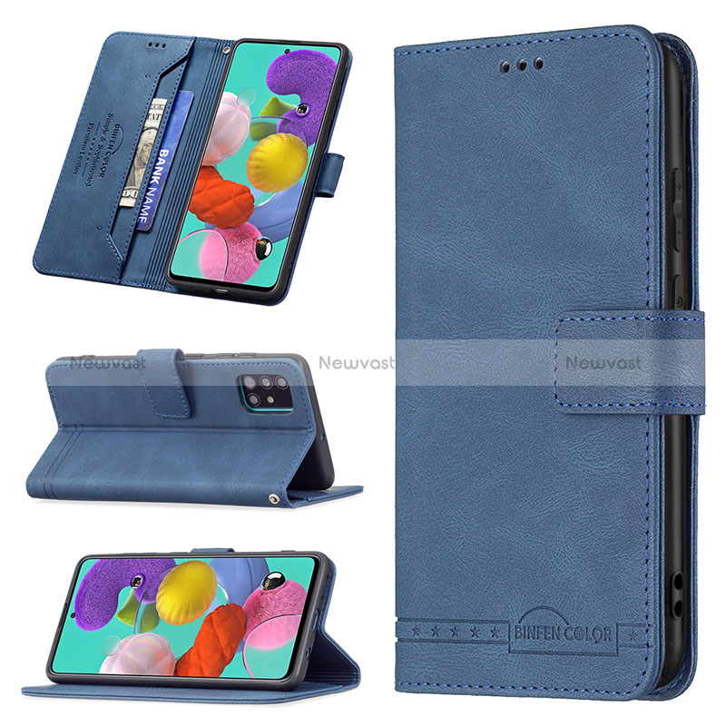 Leather Case Stands Flip Cover Holder B05F for Samsung Galaxy A51 5G