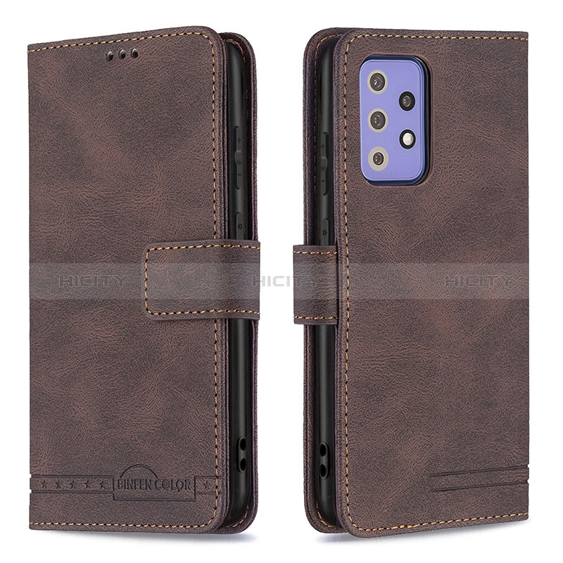 Leather Case Stands Flip Cover Holder B05F for Samsung Galaxy A72 4G