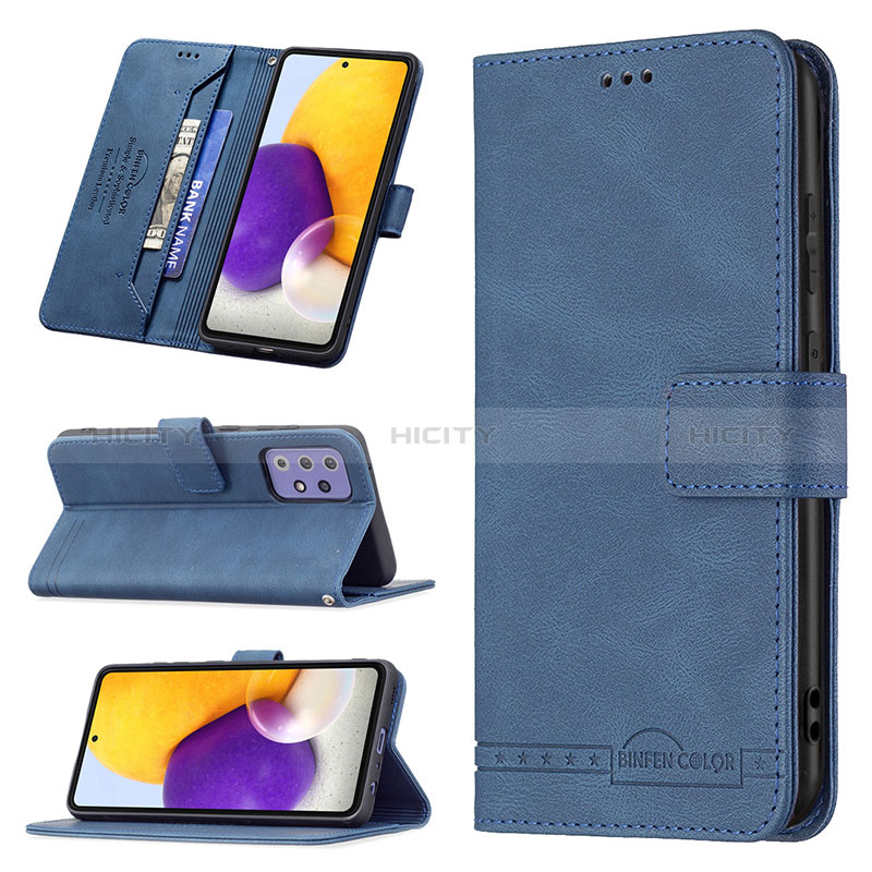 Leather Case Stands Flip Cover Holder B05F for Samsung Galaxy A72 5G