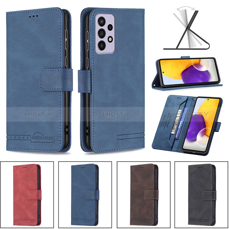 Leather Case Stands Flip Cover Holder B05F for Samsung Galaxy A73 5G