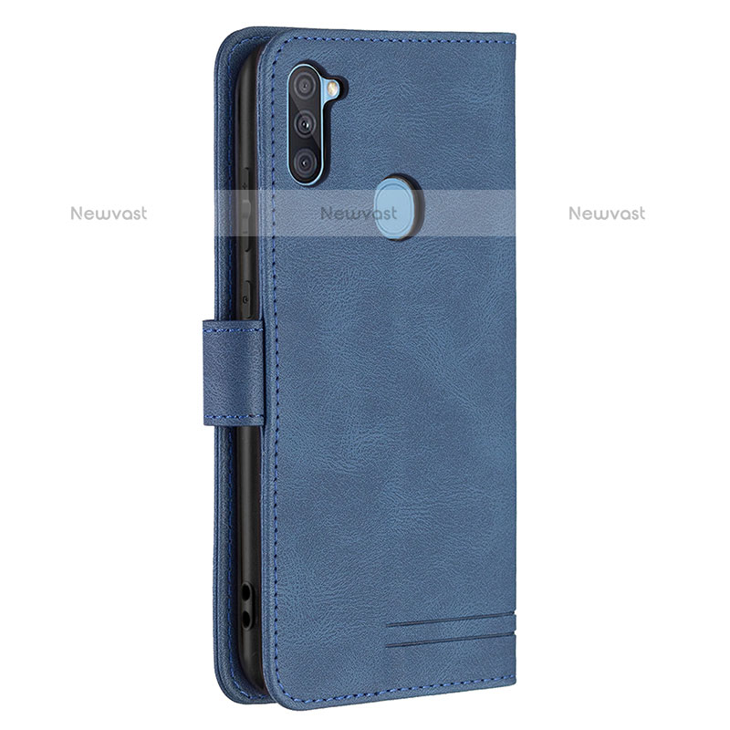 Leather Case Stands Flip Cover Holder B05F for Samsung Galaxy M11