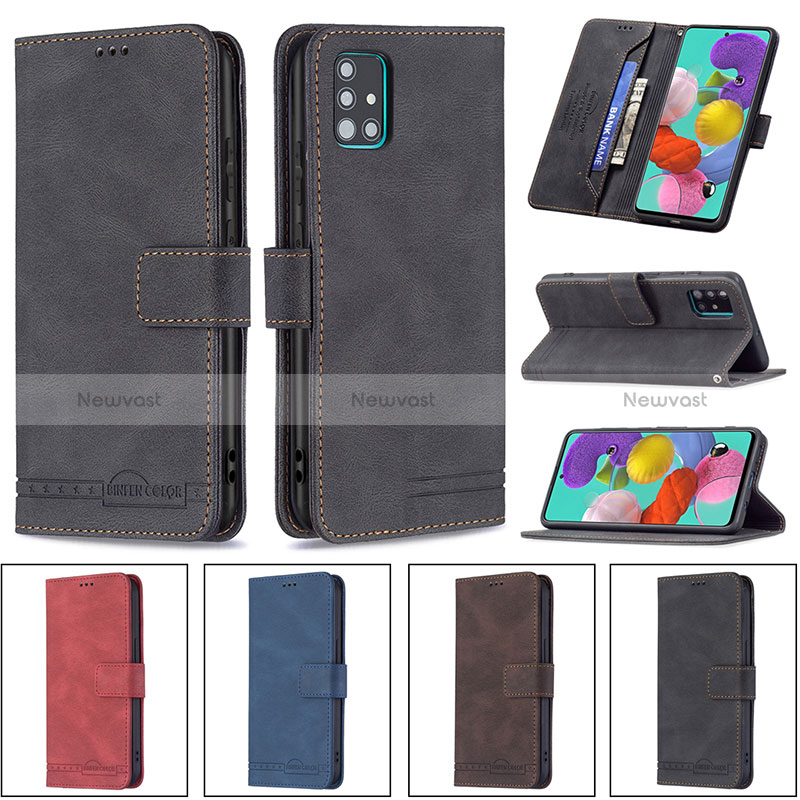 Leather Case Stands Flip Cover Holder B05F for Samsung Galaxy M40S