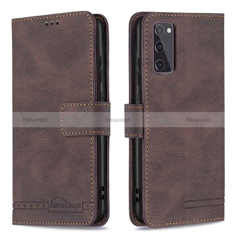 Leather Case Stands Flip Cover Holder B05F for Samsung Galaxy S20 FE (2022) 5G