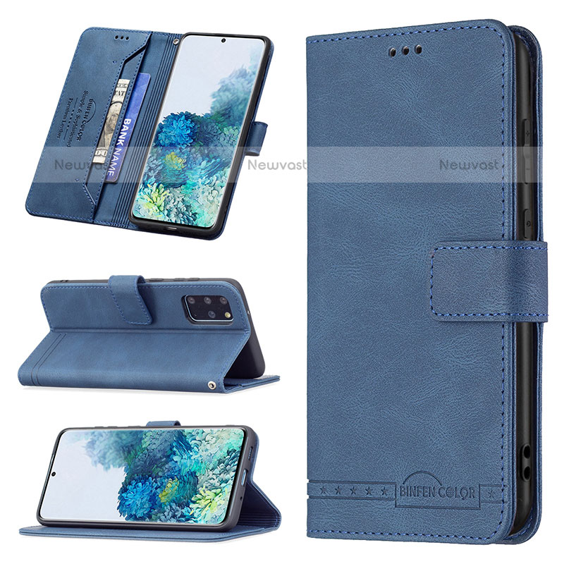 Leather Case Stands Flip Cover Holder B05F for Samsung Galaxy S20 Plus 5G