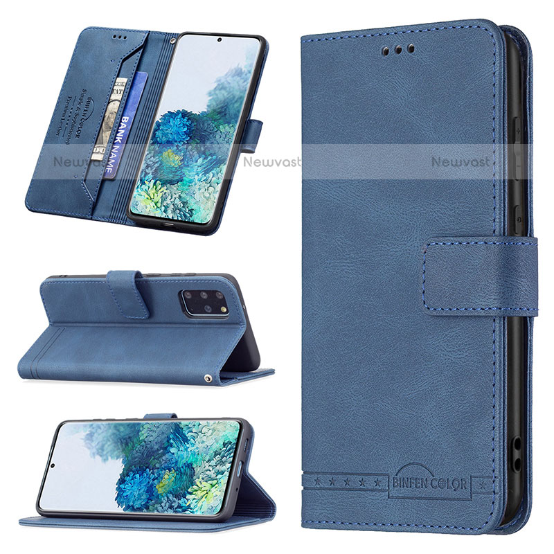 Leather Case Stands Flip Cover Holder B05F for Samsung Galaxy S20 Plus