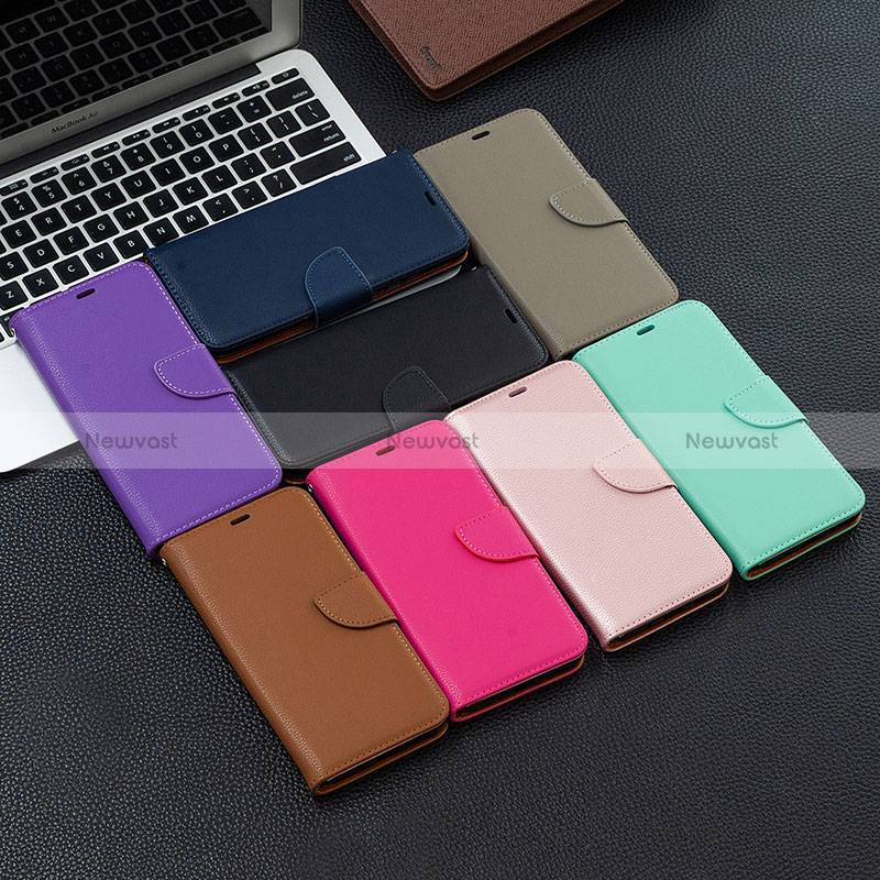 Leather Case Stands Flip Cover Holder B05F for Samsung Galaxy S24 Ultra 5G