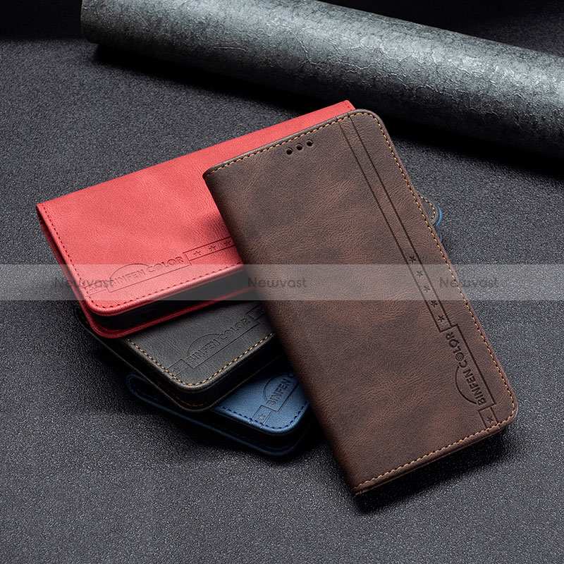 Leather Case Stands Flip Cover Holder B05F for Vivo Y01