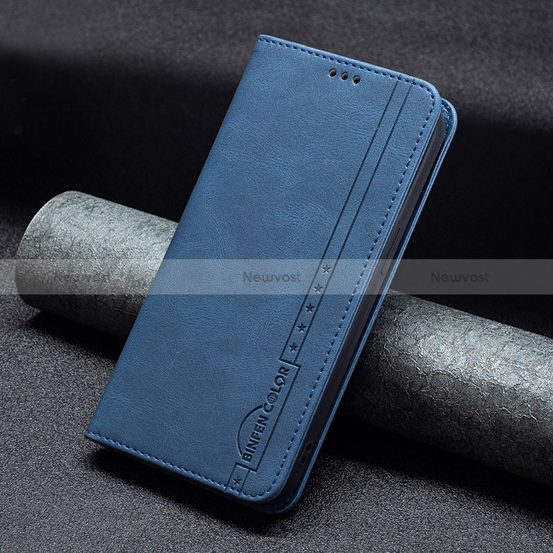 Leather Case Stands Flip Cover Holder B05F for Vivo Y30 (2021)