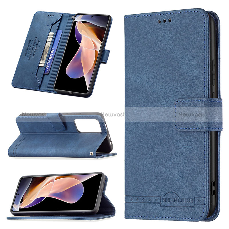 Leather Case Stands Flip Cover Holder B05F for Xiaomi Mi 11i 5G (2022)