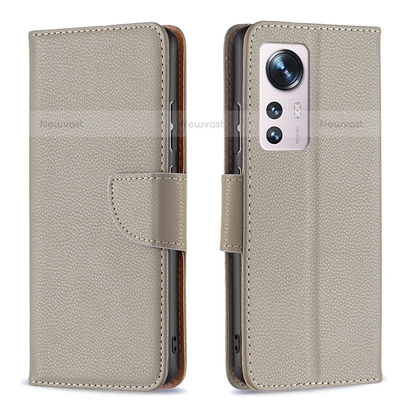 Leather Case Stands Flip Cover Holder B05F for Xiaomi Mi 12S 5G