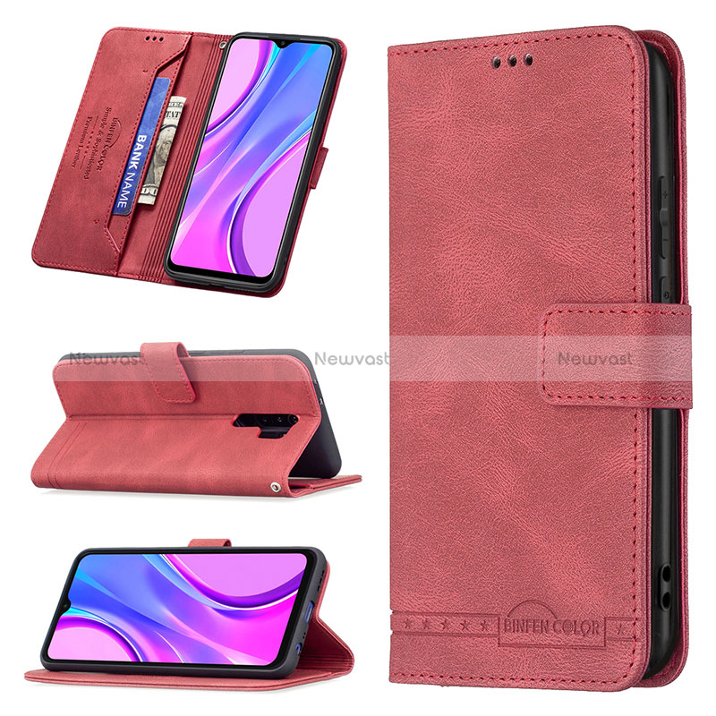 Leather Case Stands Flip Cover Holder B05F for Xiaomi Poco M2