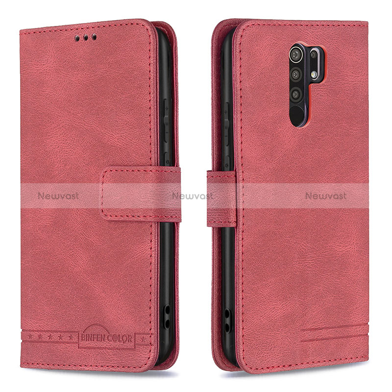 Leather Case Stands Flip Cover Holder B05F for Xiaomi Redmi 9 Prime India