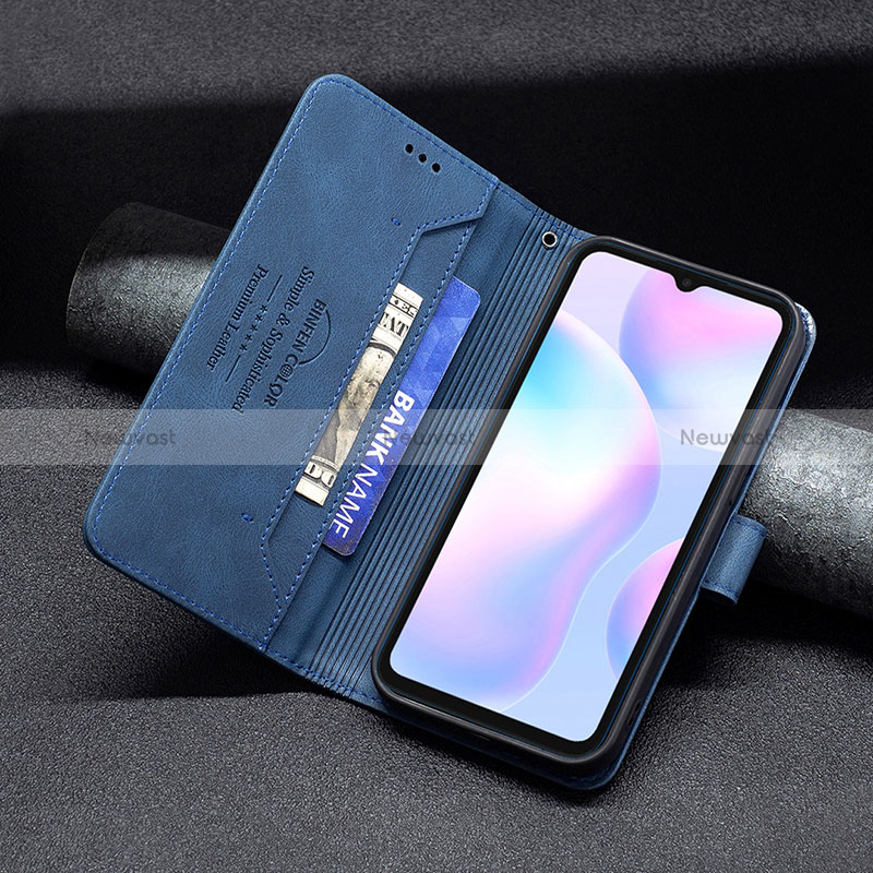 Leather Case Stands Flip Cover Holder B05F for Xiaomi Redmi 9A