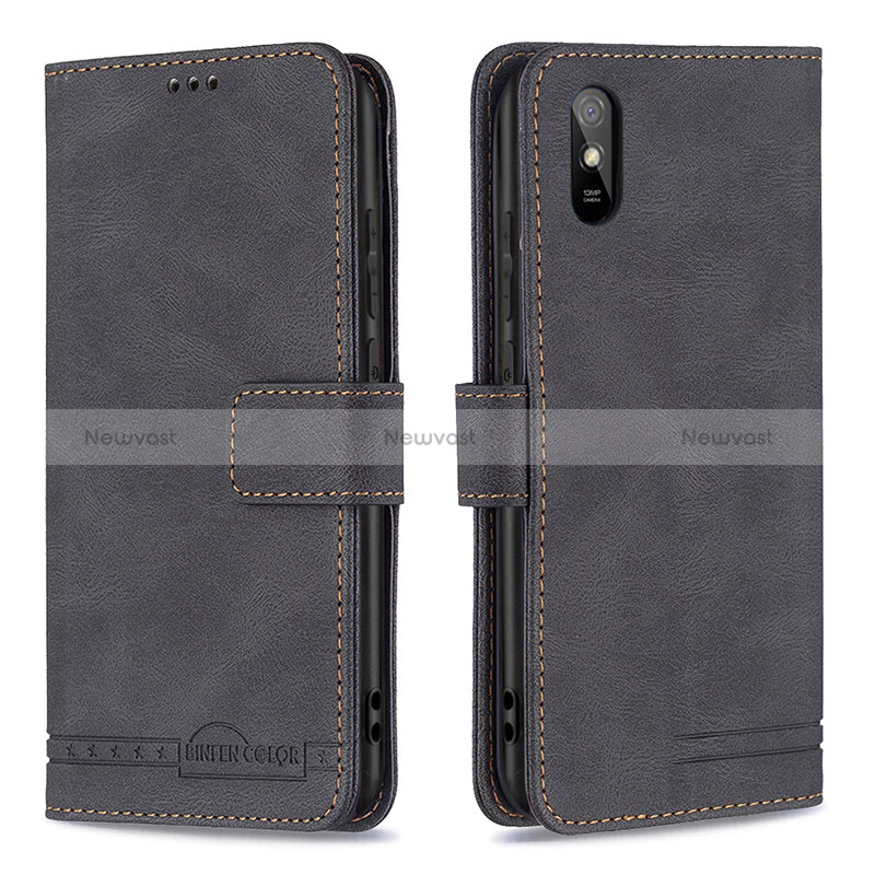 Leather Case Stands Flip Cover Holder B05F for Xiaomi Redmi 9i