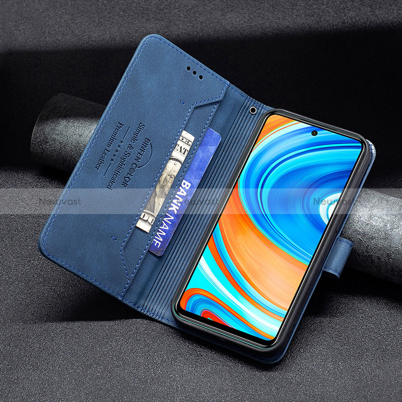 Leather Case Stands Flip Cover Holder B05F for Xiaomi Redmi Note 9 Pro Max